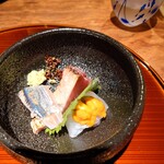 堺町 かもくら - 奥から鯛と雲丹が出てきた！