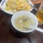 華の星 - エビ炒飯　スープ付