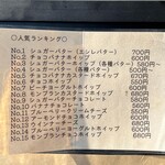 チーターズ - メニュー表