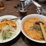 上海華龍 - 【2023.11.8(水)】本日の日替わり②（担々麺&白身魚のオイスターソース丼）1,080円