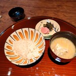 堺町 かもくら - 〆飯は松茸ご飯　自家製紅生姜