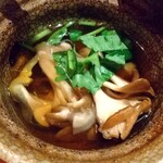 花仙庵 仙仁温泉 岩の湯 - 舞茸の土瓶蒸し