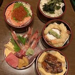 錦鮨 - ミニ丼セット(5種)
