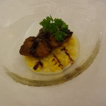 オーベルジュ・ドゥ・オオイシ - フォワグラのソテーとトウモロコシのクリーム煮
