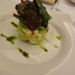 オーベルジュ・ドゥ・オオイシ - メロン苦手な夫のため　海老とアボカドのタルタル