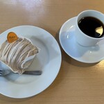 KIZASHI - ケーキセット（ルゥ・モンブラン、ホットコーヒー）