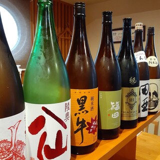 Local sake carefully selected by the manager who loves Japanese sake