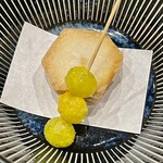 酒亭 田中 - お通し1 海老芋＆銀杏揚　海老芋には薄衣　京味オマージュ