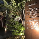 鮨 山沙 - ビル入口インフォメーション