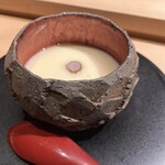 鮨 山沙 - 茶碗蒸し・ぬかご、クリームチーズ