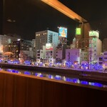 鮨 山沙 - 中洲の夜景が観えます。