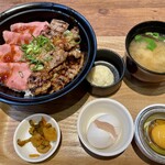 北海道キッチン YOSHIMI - 北海道牛カルビとローストビーフ丼