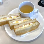 喫茶室ルノアール - 玉子とハムのトースト