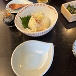 神田まつや - 冷やし豆腐・葉わさび