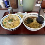 山田うどん食堂 - R5.11  かつ丼セット・クーポンもやしナムル