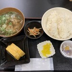 Fuku Daruma Chuubou Kankiten - 朝の肉吸い定食(納豆追加)