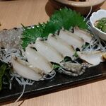 Fukusushi - ●夕食 単品。生B 500X+刺し(鮑ｱﾜﾋﾞ1490X2+7種盛1590)+ﾀﾗ白子ﾎﾟﾝ酢990=6,560円 