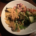 アップタウン - 取り分けてもらったコブサラダ