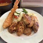 Youshoku Koharuken - 牡蠣バター焼き、海老フライ