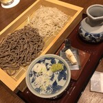 豆皿料理・酒 そばまえ - あい盛り山わさび蕎麦(968円・込)