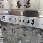 鮨 たかはま - お店があるビルの案内板