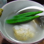 板前料理　味宏 - 椎茸や茸類が詰まった巾着の鳥スープ掛け