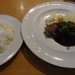 リストランテ アントン - 日替わりの黒豚ステーキ（ライス・サラダ・ドリンク付き、１，２００円）