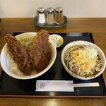 池田屋 - ソースカツ丼（小さい蕎麦付き）そば増量
