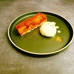 Tarte Tatin with vanilla ice cream