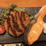 居酒屋 マス屋 - 焼き魚定食：銀鮭塩焼き
