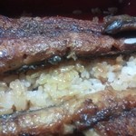 和食処 英美 - ふっくら肉厚な鰻と新潟県魚沼産コシヒカリを使うこだわり。ちょっとタレが少ない…