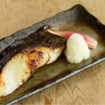 権八 - 銀ダラの西京味噌炙り焼き(Gindara Miso glazed black cod)1350円