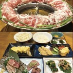 博多鉄板焼肉 どまんなか - 料理写真:黒豚あご出汁鍋コース