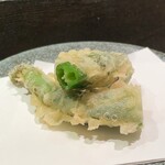 天ぷら岡本 - 天ぷら岡本(万願寺唐辛子)