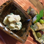 京遊膳かが田 - リンゴが入ったサラダ
