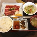 Yamagata Gyuu Suteki Ando Yakiniku Kakashi - 山形牛カルビ定食 1340円