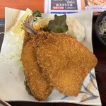 定食屋 ふか河 - アジフライ