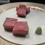 肉割烹 光 - 島根　松永牛　サーロインとシャトーブリアン