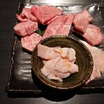 肉処 天穂 - 焼きしゃぶコースの一皿