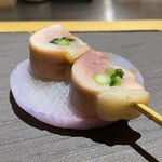 Yakitori Kyoutotachibana - もも肉のネギ巻き