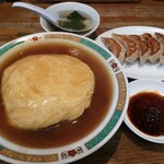 大阪王将 - 「ふわとろ天津飯・焼餃子」800円