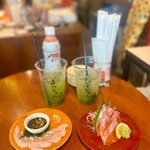 みなと 刺身専門店 - ハッカク、紅富士サーモン