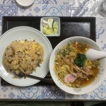 壽門飯店 - チャーハン・ラーメンセット　1,050円　チャーハン大盛り＋150円