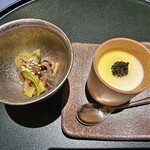 すずめのお宿 - 自家製豆腐キャビア添え＋クラゲ