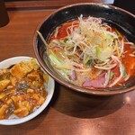 陳麻家 - シビ辛ラーメン3辛、ミニ陳麻飯