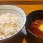 223809384 - 蕎麦ご飯ととろろ卵汁