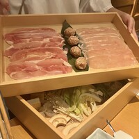 鶏料理 清水 - 鍋 熟選鶏しゃぶしゃぶ(具材)
