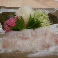 晁隆房 - ひらめ中華風カルパッチョ(盛り付け前)