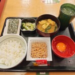 なか卯 - こだわり卵の納豆朝食（ごはん小盛）［340円］ 