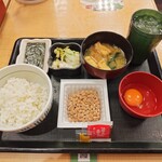 なか卯 - こだわり卵の納豆朝食（ごはん小盛）［340円］ 